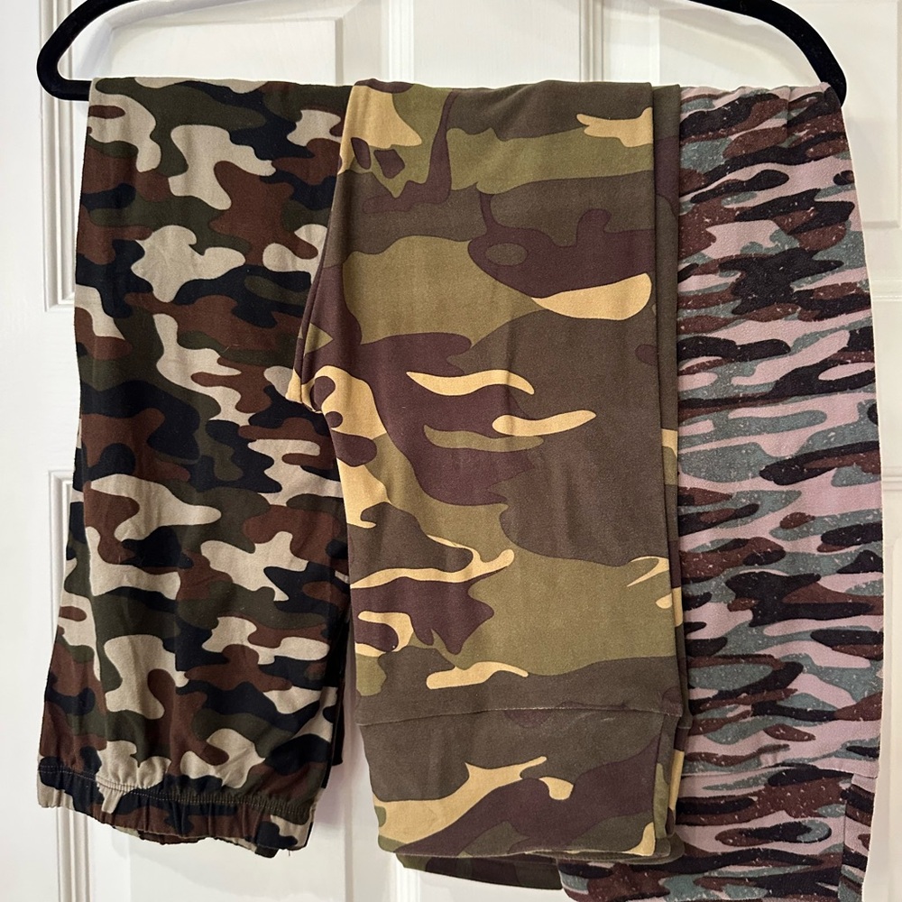 Camouflage leggings 3 pairs